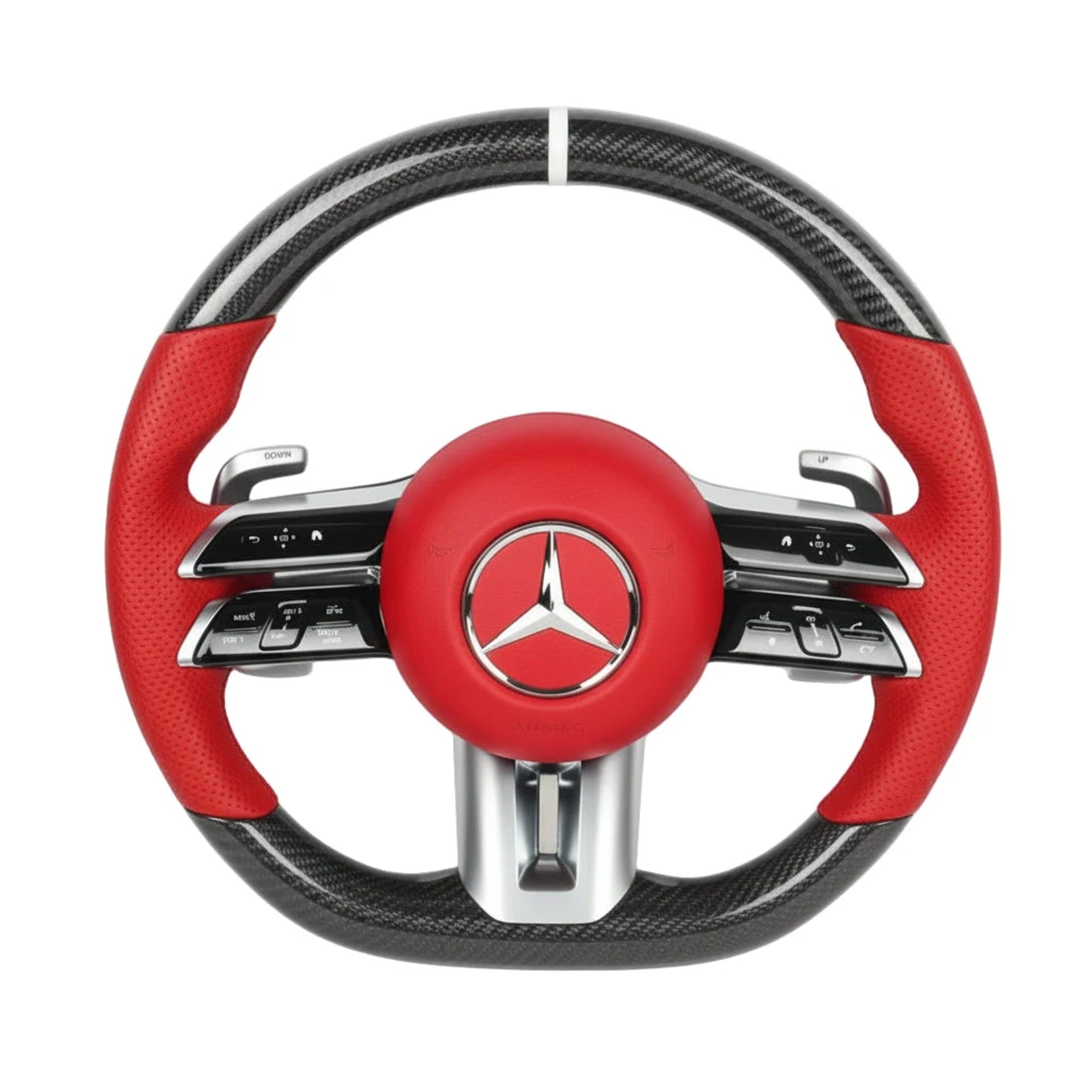 2010+ Mercedes-Benz Carbon Fiber Steering Wheel – Customizable
