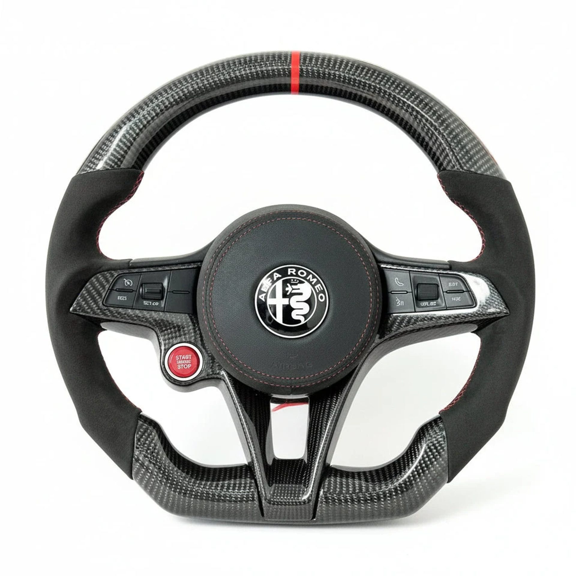 2016-2021 Alfa Romeo Stelvio/Giulia Carbon Fiber Steering Wheel - Customizable