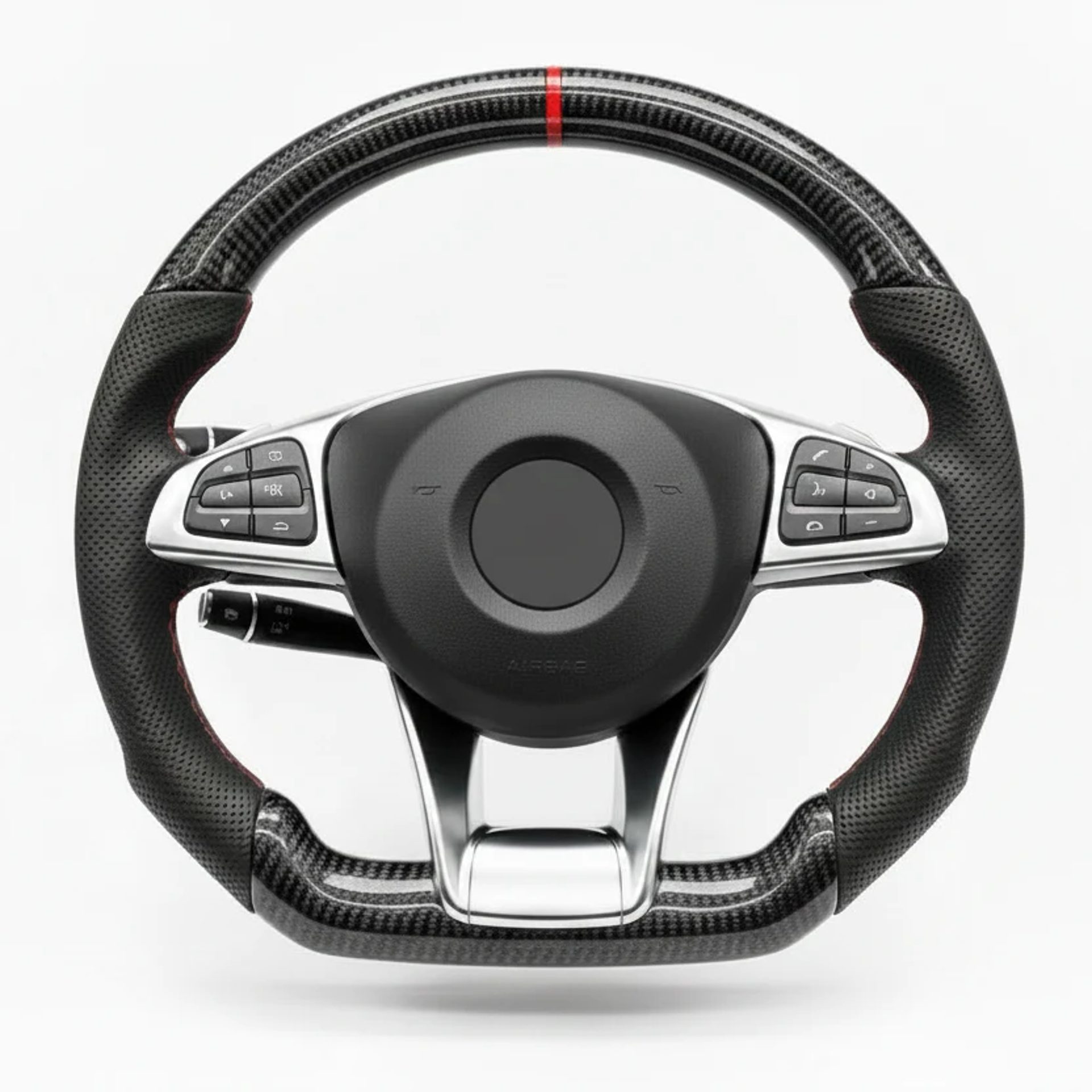 2016+ Mercedes-AMG A45 / C43 / C63 / E63 / GLA45 / SL Carbon Fiber Steering Wheel – Customizable — view 1 of 1