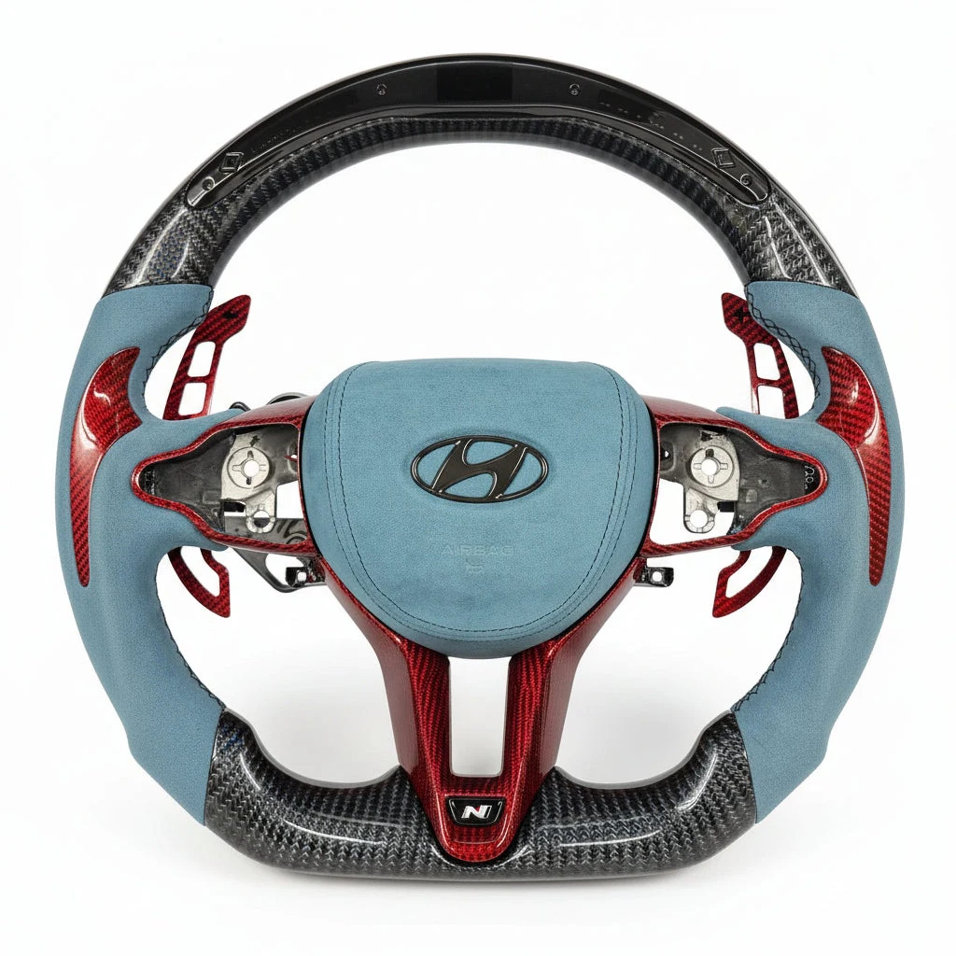 2019+ Hyundai Elantra N / Veloster N / i30 N / Kona N Carbon Fiber Steering Wheel – Customizable