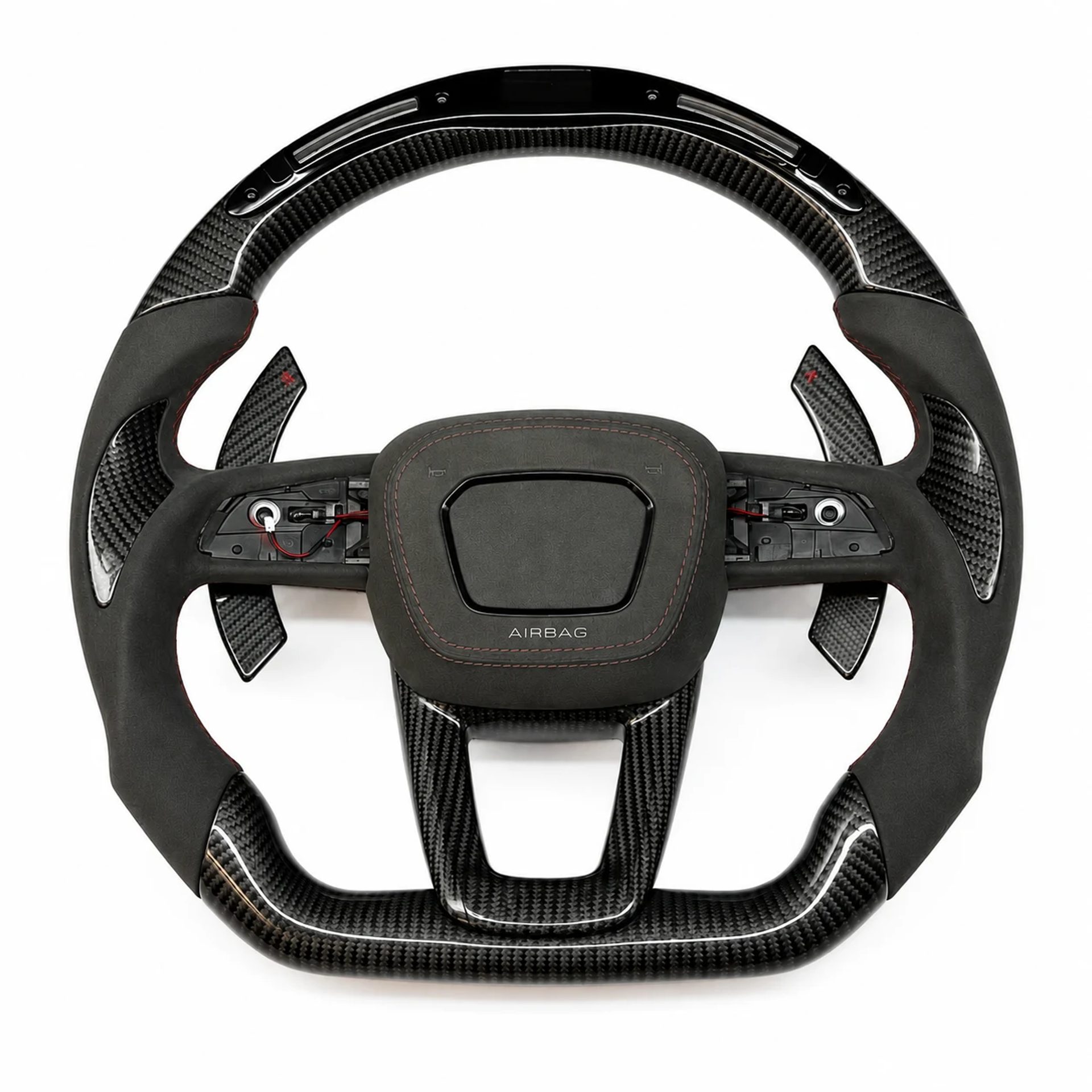 2021–2025 Audi B9.5 / 8Y A3 / S3 / RS3 / A4 / S4 / RS4 / A5 / S5 / RS5 Carbon Fiber Steering Wheel – Customizable